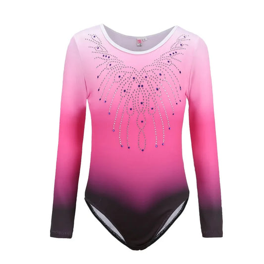 Kids Gradient Long-Sleeved Ballet Leotard