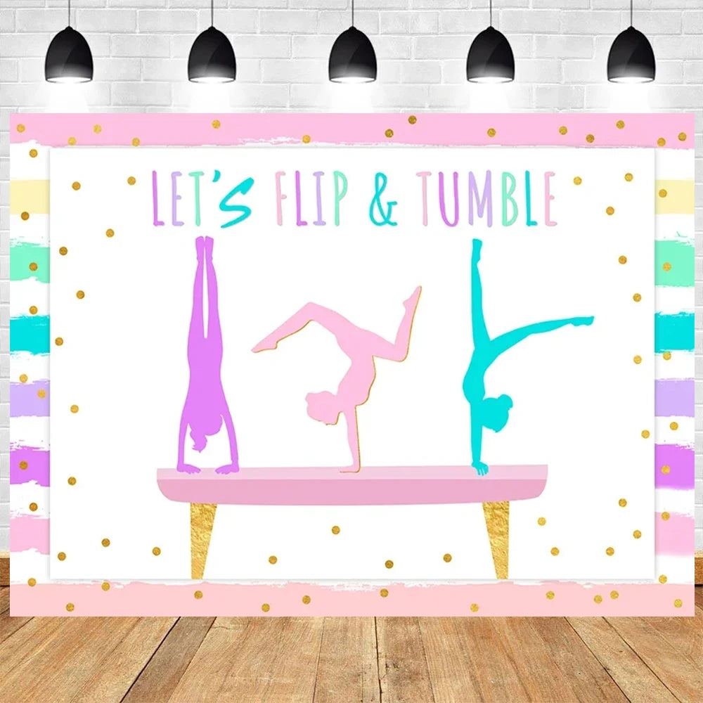 Gymnastics Theme Party Backdrop