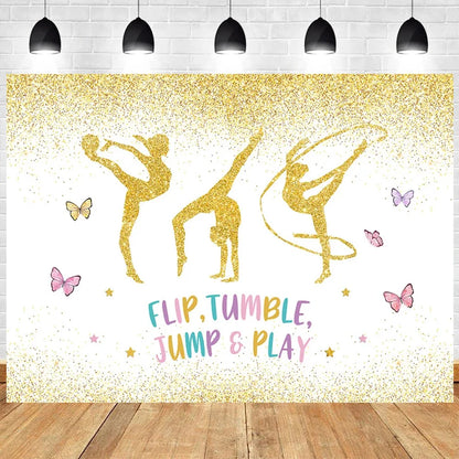 Gymnastics Theme Party Backdrop