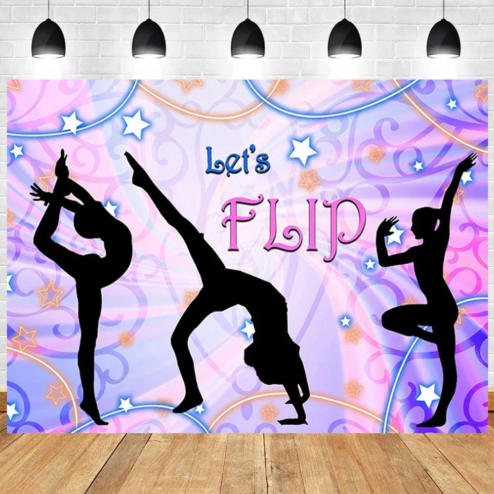 Gymnastics Theme Party Backdrop