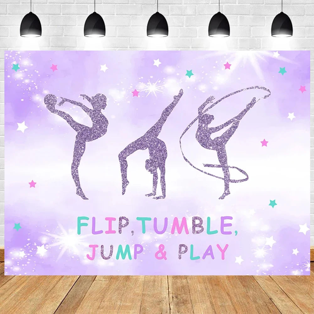 Gymnastics Theme Party Backdrop