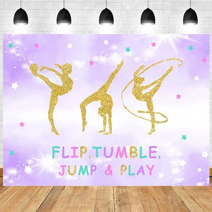 Gymnastics Theme Party Backdrop