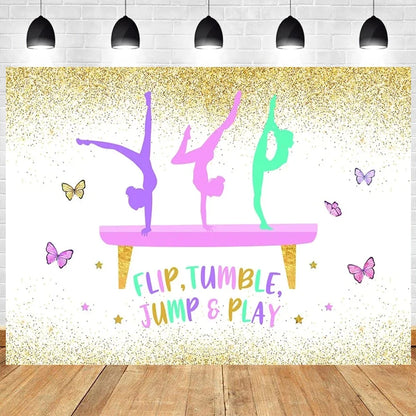 Gymnastics Theme Party Backdrop