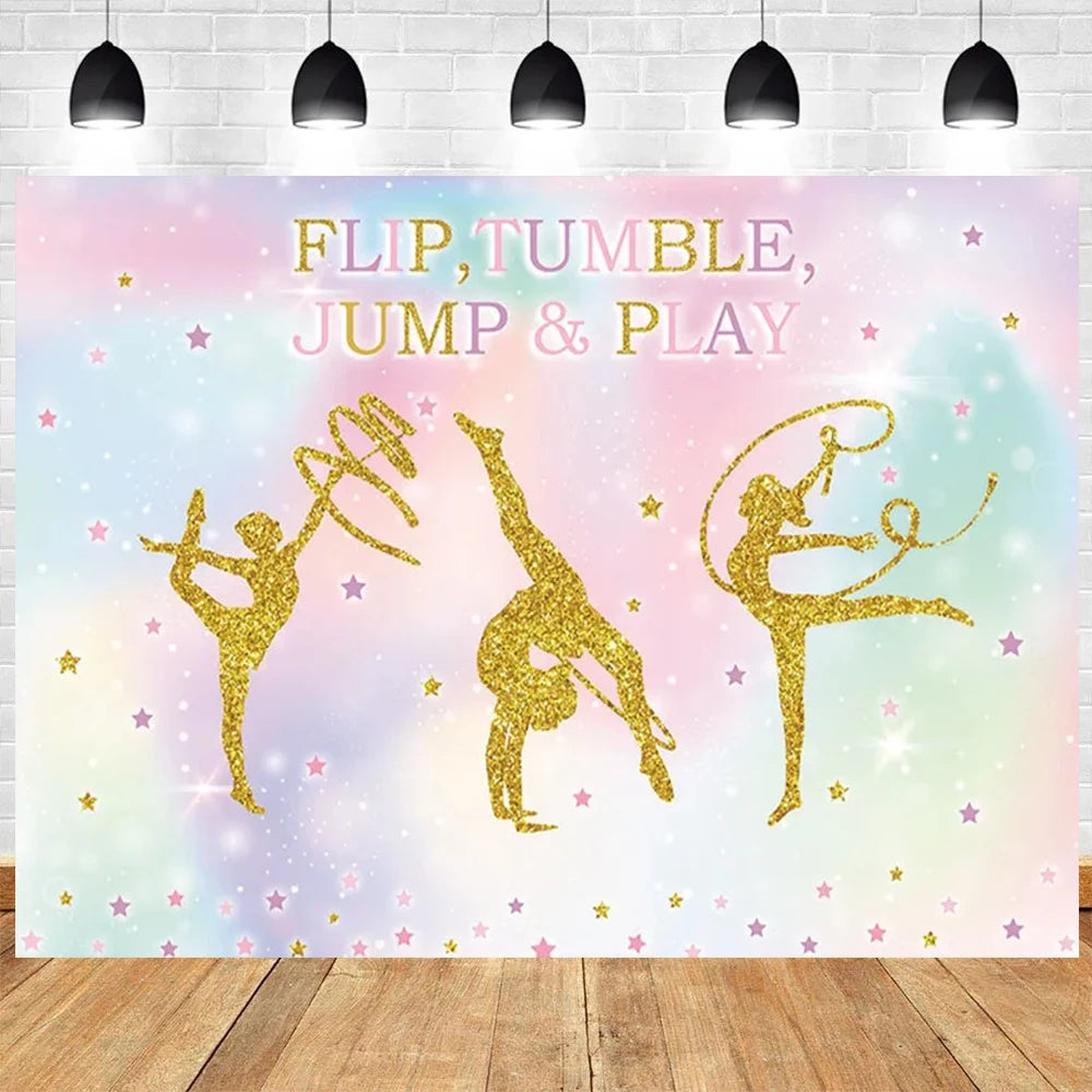 Gymnastics Theme Party Backdrop