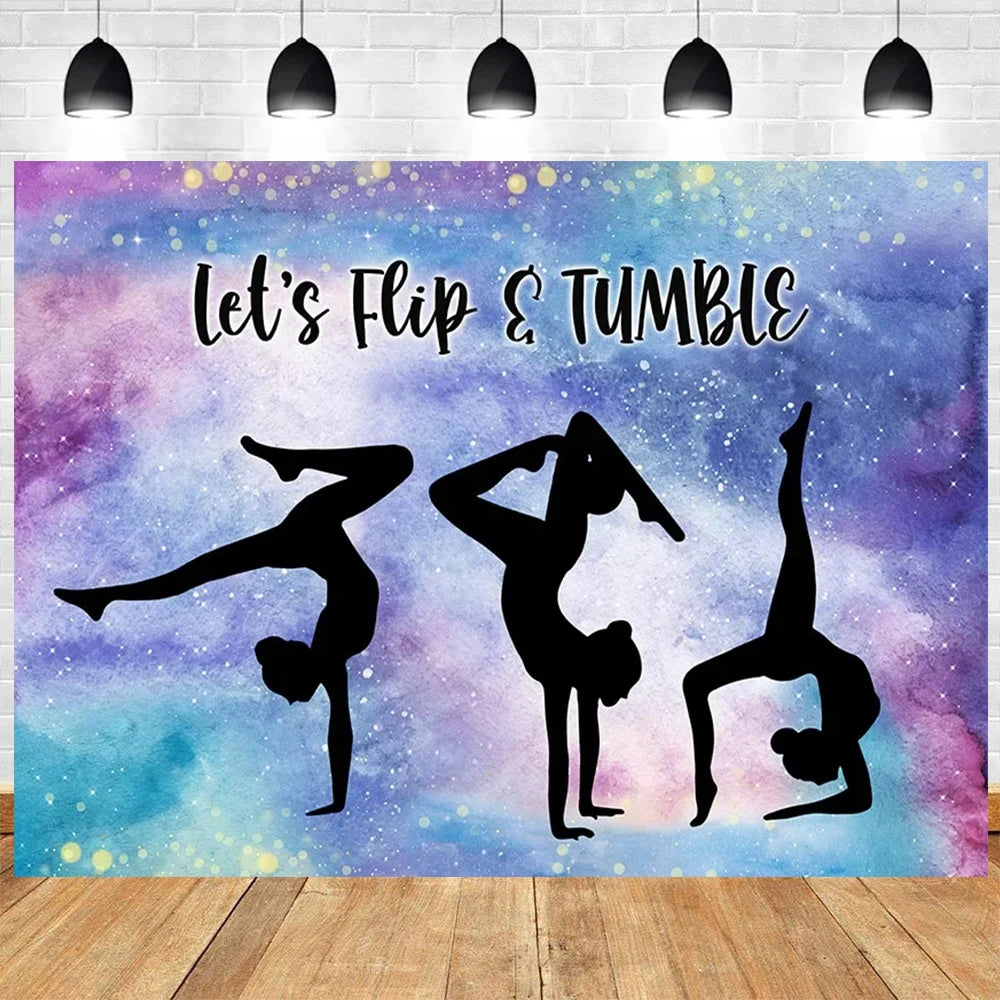 Gymnastics Theme Party Backdrop