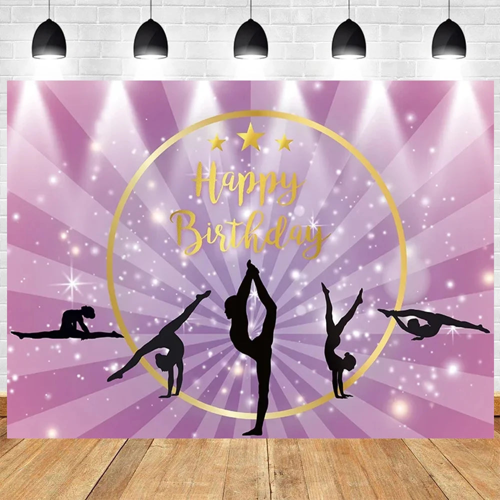 Gymnastics Theme Party Backdrop